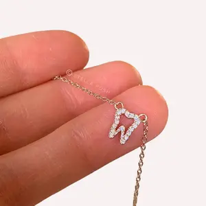 Dainty Tooth Necklace - Solid .925 Sterling Silver