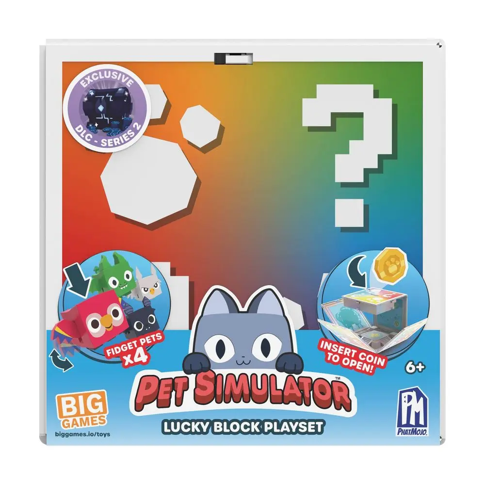 Pet Simulator X Lucky Block Playset 6 Pieces 4 Pets Coin DLC Code