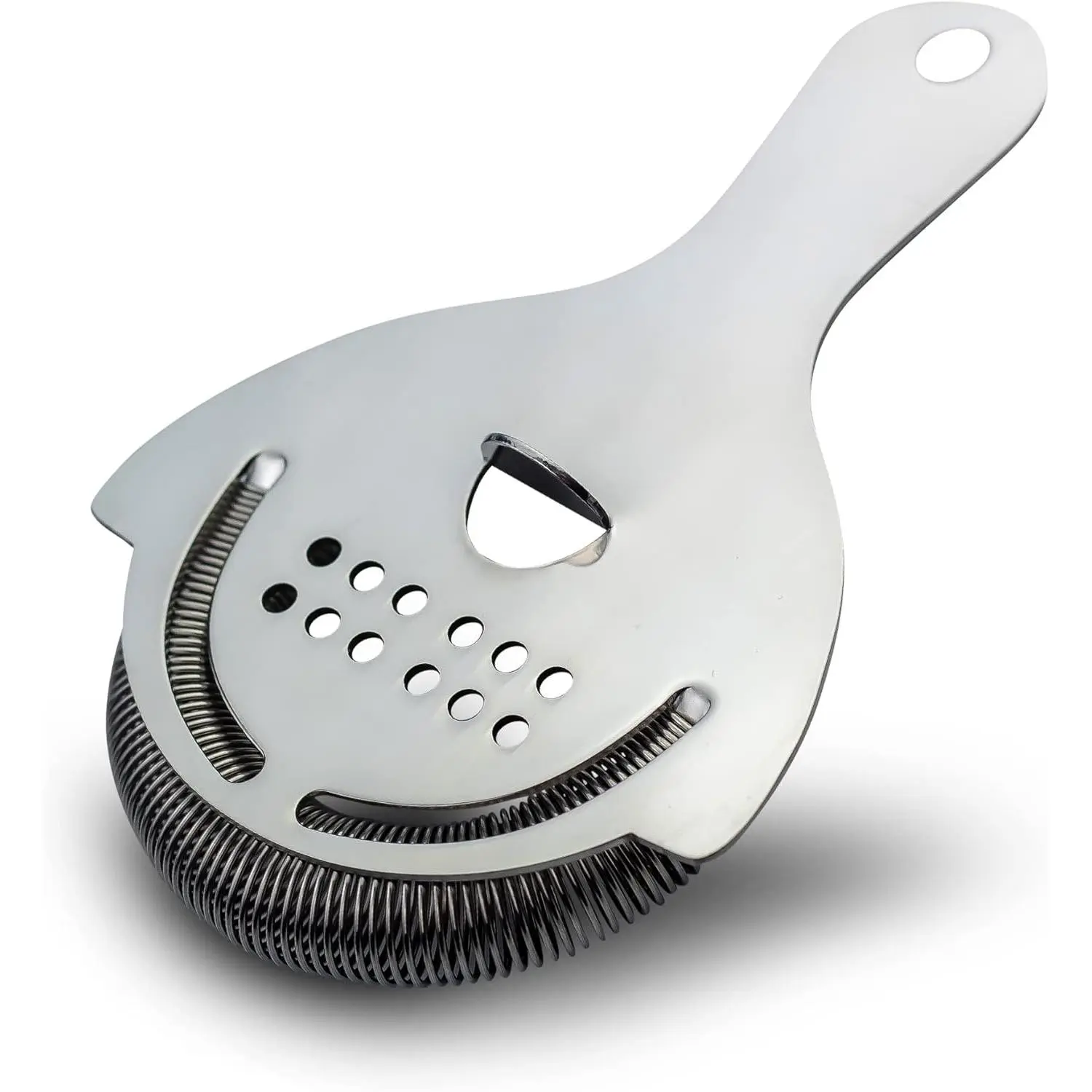 Stainless Steel Hawthorne Bar Strainer for Home Bar Use, 5.75" x 3.87" x 1.25" Professional Bartending Tool