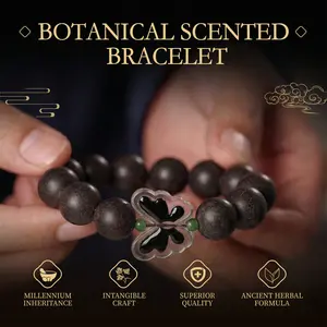 Botanical Scented Chinese Herbal Bracelet with Millennium Inheritance Intangible Craft Superior Quality Ancient Herbal Formula