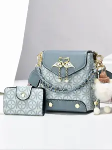 Fashionable Crossbody Bag & Coin Purse, Casual PU Leather Shoulder Bag & Coin Purse, Trendy Versatile High-quality Daily Commuting Bag Set