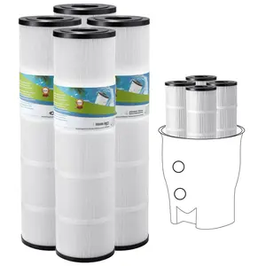 4 Pack Replacement Spa Filter Cartridge For Hot Tub And Pool, 105 Sq Ft Filtration Area, Compatible With Pentair CCP320, High-Efficiency Filtration, Easy Fit, Long-Lasting Replacement Cartridges For Clean Water