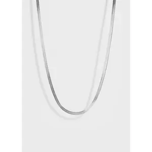 Herringbone Chain Necklace, Waterproof & Non Tarnish, Everyday Jewelry for Women, Elegant Chain Necklace, Silky Chain Necklace, Stainless Steel - Destin Jewelry