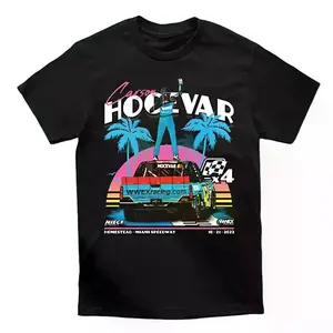 Youth & Adult Carson Hocevar Niece Motorsports Miami Win Graphic Classic Soft Cotton Crewneck TShirt for Fans, USA-Made & Printed Apparel Shirt	