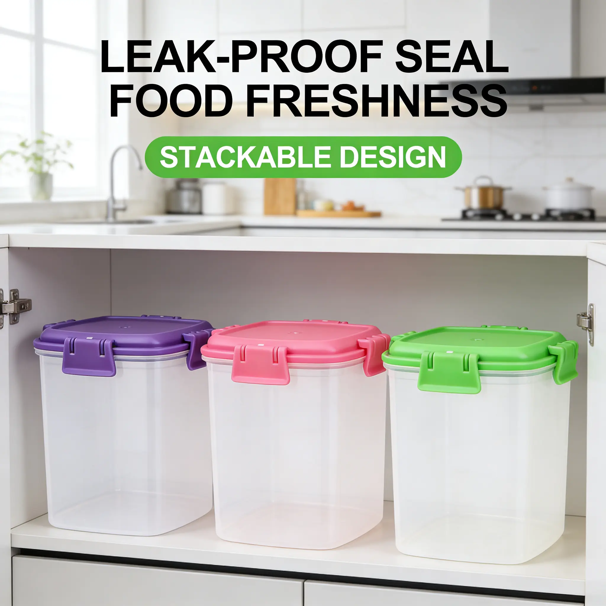 3Pcs Mini Food Storage Container Set | 138ml Small Plastic Fresh Box with Locking Lids | BPA-Free Kitchen Organizer for Snacks & Sauces | Stackable Clear Bento Box for Kids & Office