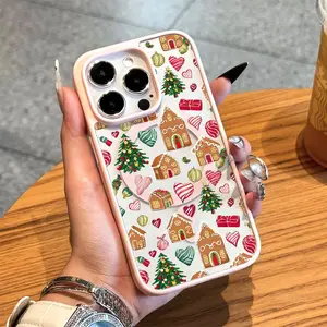 Phone Cases for iPhone 11-17/Pro Max/Air Plus Christmas Gingerbread Theme y2k Cased MagSafe Ready Anti-Fall Ultra-Thin TPU Protection Cover