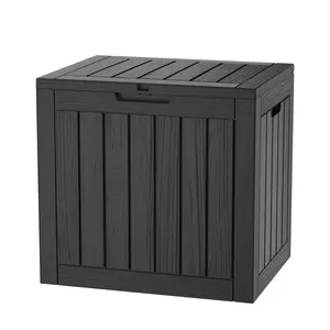 【Dealsforyoudays】Yardgrace 30 Gallon Lockable Resin Deck Box, Waterproof & UV-Resistant Outdoor Storage Box for Outdoor Cushion Storage and Outdoor Delivery Storage, Patio Furniture, Pool Toys,Yard Garden Tools, Easy assembly Organize Home