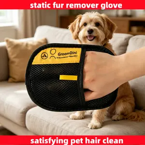 pet  furremoval Premium breathable mesh static hair removal mitt electrostatic attraction deep clean furoff pets sofas clothes car cushions, washable double sided design cuts cleaning time ideal year round shedding control tool reusable hair removal glove