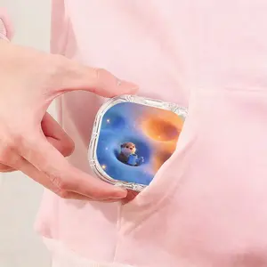 Otter Watering Flowers under Starry Sky Printed Braces Box, Ins Style Denture Box, Outdoor Portable Orthodontic Retainer Storage Case, Drop-Resistant Scratch-Resistant Invisible Braces Box