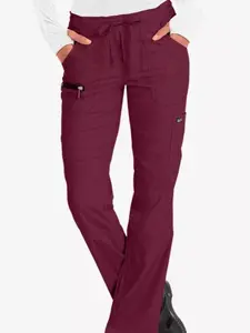 koi Lite Peace Women's 6-Pocket Drawstring Scrub Pants - Petite