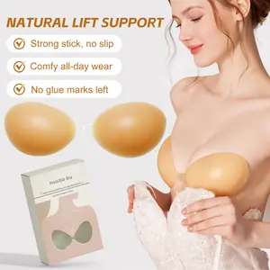 Adhesive Strapless Bra for Women Sticky Invisible Push up Silicone Bra for Backless Dress 2025 Upgraded Clasp Bras