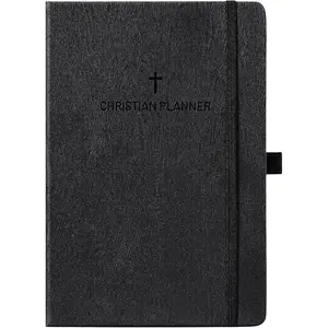 2026 Christian Planner - Daily  Planner 2026, 5.7" x 8.4", JAN. 2026 - DEC. 2026, 2026 Weekly & Monthly Planner with Pen Holder,  Pocket, Elastic Closure, Hardcover - Black
