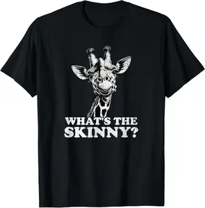 Casual Cotton shortsleeve tees Funny Giraffe Retro Vintage 70s Weird Animal Pun Meme T-Shirt