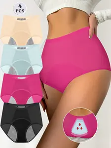 Extra High Waisted Leakproof Period Underwear Panties,Womenswear Breathable Brief,Strecth Women's Seamless Bikini Panties Basic Minimalist Lingerie