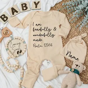 Christian Baby Bodysuit - Matching Family shirt-I Am Fearfully and Wonderfully Made Jesus Romper