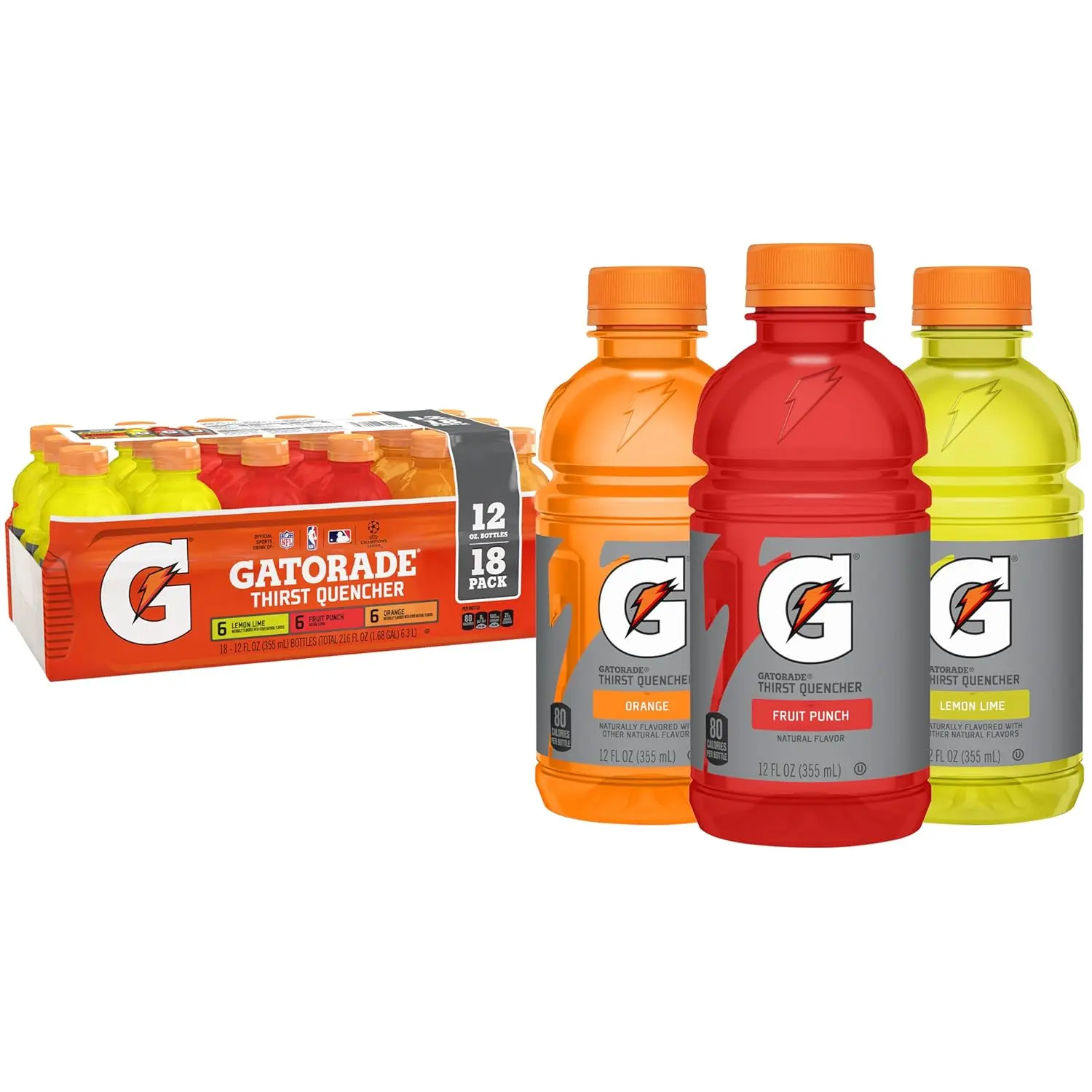 Gatorade Thirst Quencher Sports Beverage, Variety Pack, 12 Fl Oz (Pack of 18)