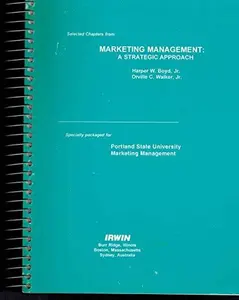 USED-Mktg Mgmt Sel Chap Psu Ed by Harper W. Boyd (Paperback)