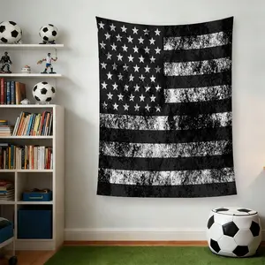 American Flag-Themed Printed Tapestry, Made Of Delicate, Skin-Friendly, and Durable Fabric, Versatile and Suitable As A Backdrop for American Retro-Style Homes, Guesthouses, and Apartments.