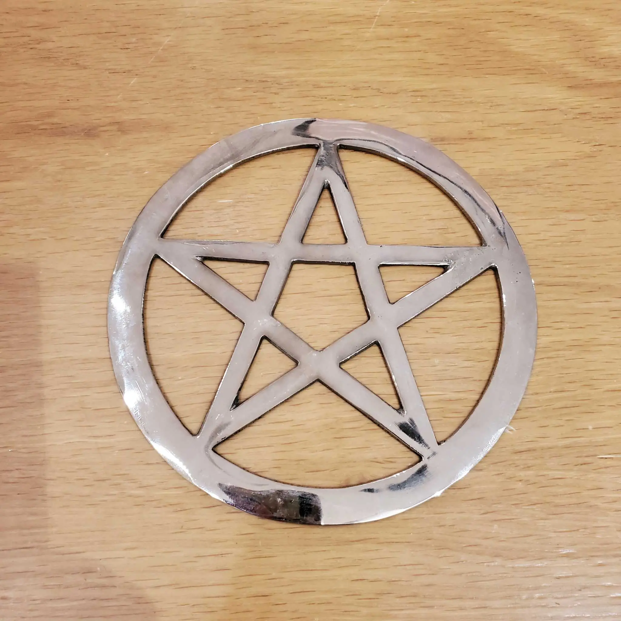 Plated Brass Pentacle Alter Tiles - Large