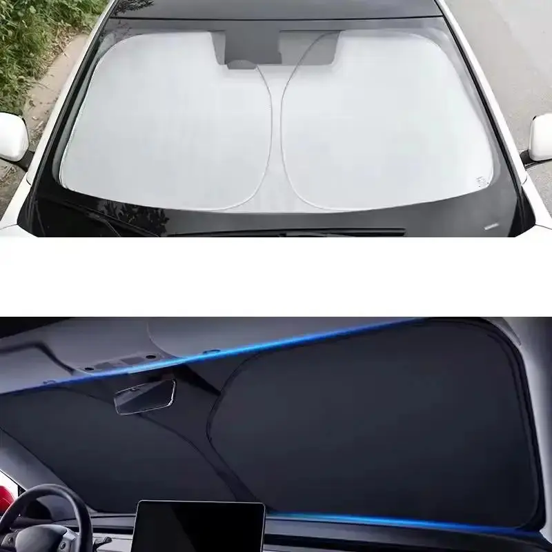 Foldable Anti-UV Windshield Sunshade Umbrella, Multipurpose Heat-Protective Car Front Window Accessory for Sedan SUVs, Automotive Exterior Item for Drivers