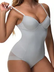 Women's Bodysuit with Bra and Adjustable Straps, Slimming Shaping Artistry, Sizes XS to XXXXL for All Seasons