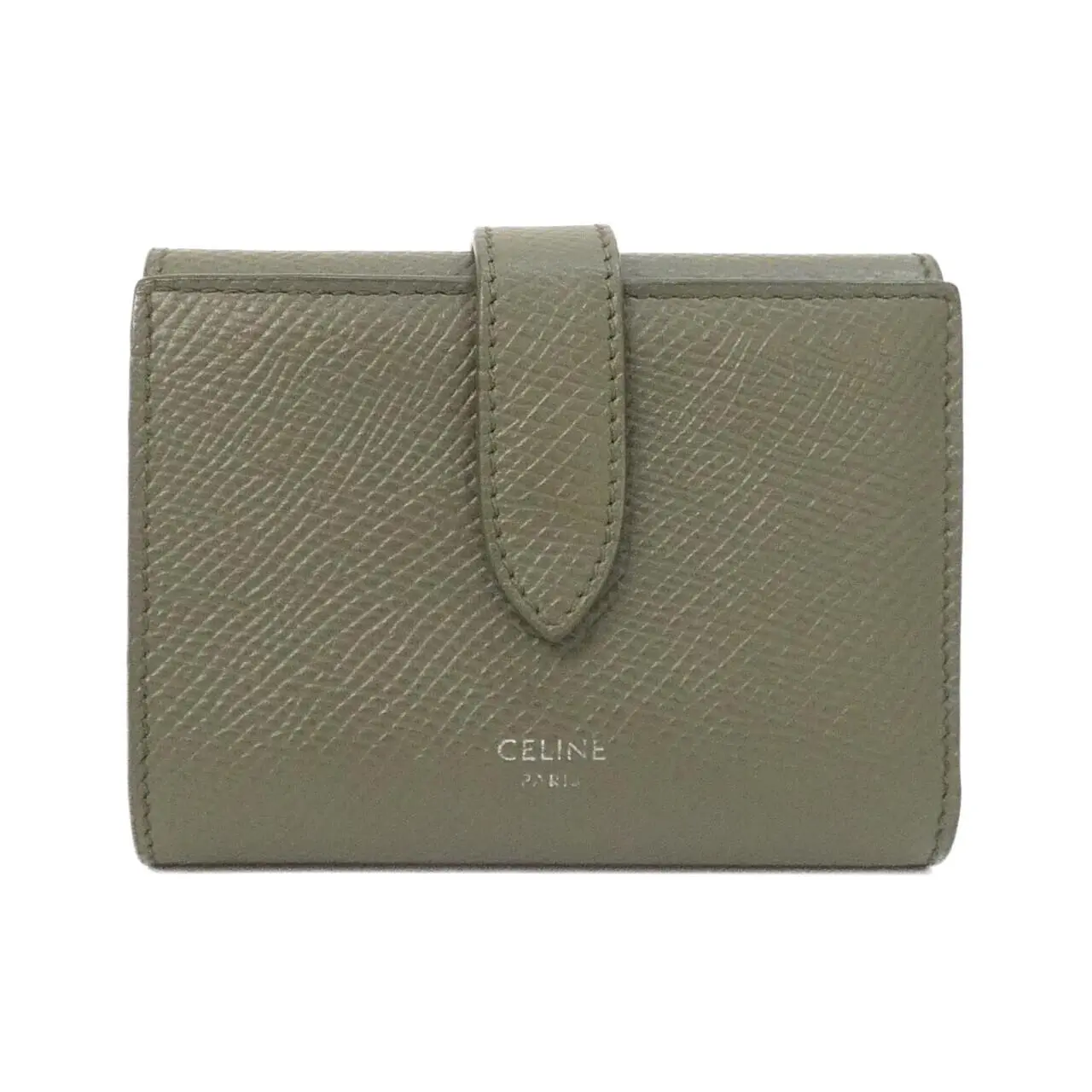 Pre-owned Celine Calfskin Small Leather Goods Fine Strap Wallet Calf Wallet