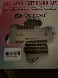 DIY Eyelash Extension Kit 240 Eyelash Set Kit Individual Eyelashes Natural 9-17mm C/D Curl Kit, Fine Band Cluster Eyelash Adhesive & Sealant & Eyelash Tweezers, Eyelash Curler Kit, Applicator for Beginners  mega Makeup Cosmetic Eyelashes Extensions