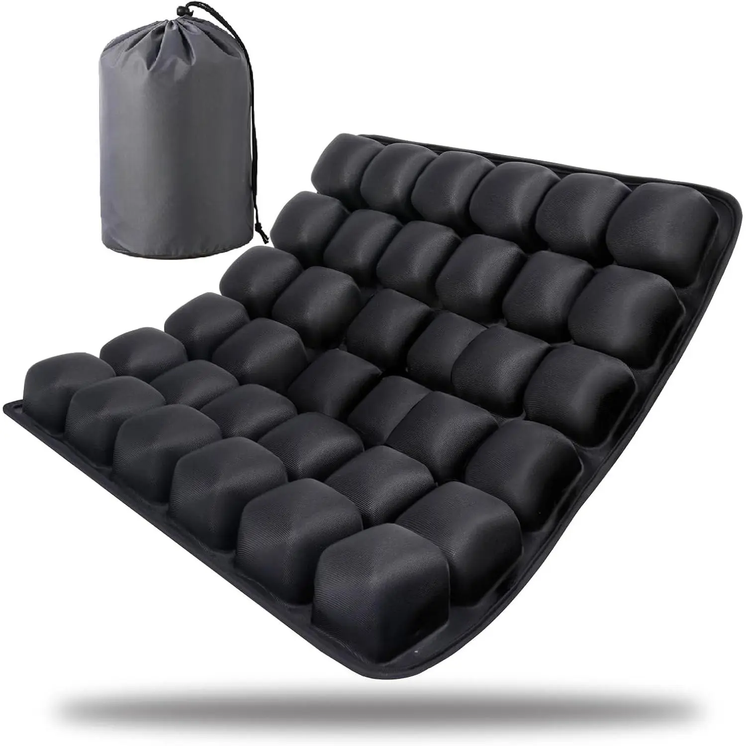 Sodurue Travel Cushion Airplane Seat,Airplane Seat Cushion for Long Flights,Press Type Air Inflatable Wheelchair Seat Cushion for Car,Office,Stadium,Ergonomic Comfort Support,Heavy Duty (36 Air Bag)
