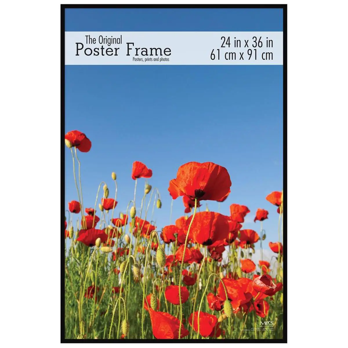 MCS Acrylic & Corrugated Back Poster Frame for a 24x36" Photograph, Black #22446
