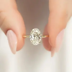925 Sterling Silver Luxury Shiny 1-8CT Zircon Engagement Ring Wedding Band For Women Promise Eternity Ring Fine Jewelry Gift