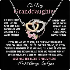 Granddaughter Gifts from Grandma Grandpa, To My Granddaughter Necklace, Grandma Granddaughter Jewelry, Birthday Gift for Granddaughter, Confirmation Gifts for Granddaughter