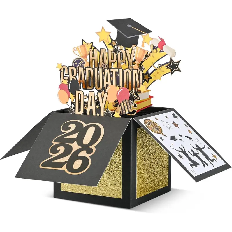 Graduation Pop Up Card 2026 – 3D Happy Graduation Card with