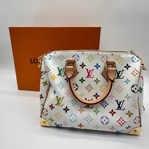 Pre-owned Louis Vuitton coated canvas Travel Bags Murakami Speedy Soft 30