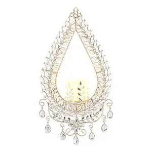 August & Leo 20" Tear Drop Wall Sconce with Flameless Candle