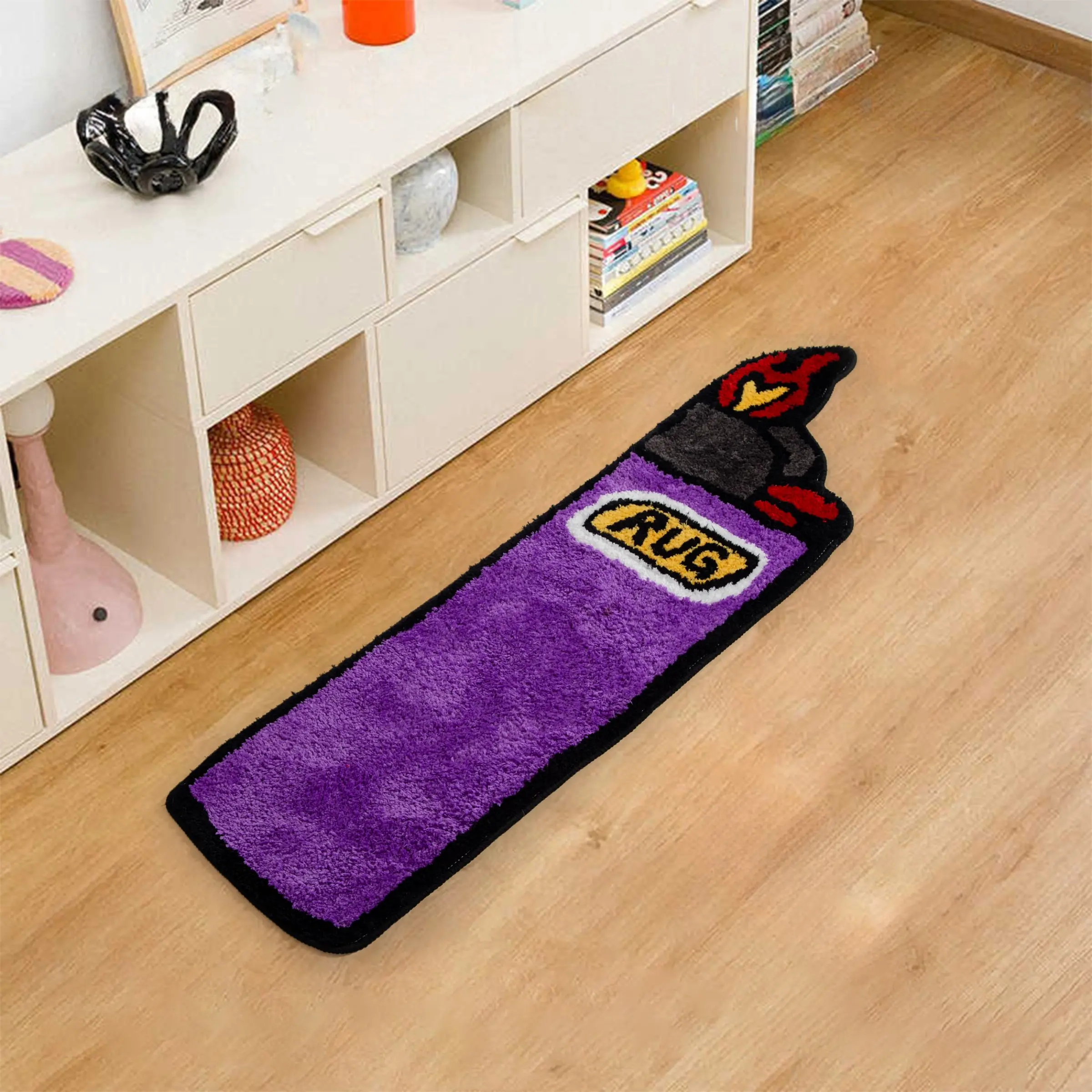 Lighter Pattern Tufted Rug, Machine Washable Rugs, Soft Washable Rugs, Household Decorative Rug, Indoor Rug, Long Entrance Door Mat, Hallway Rug, Home Living Room Bedroom Non-Slip Wear-Resistant Decorative Carpet