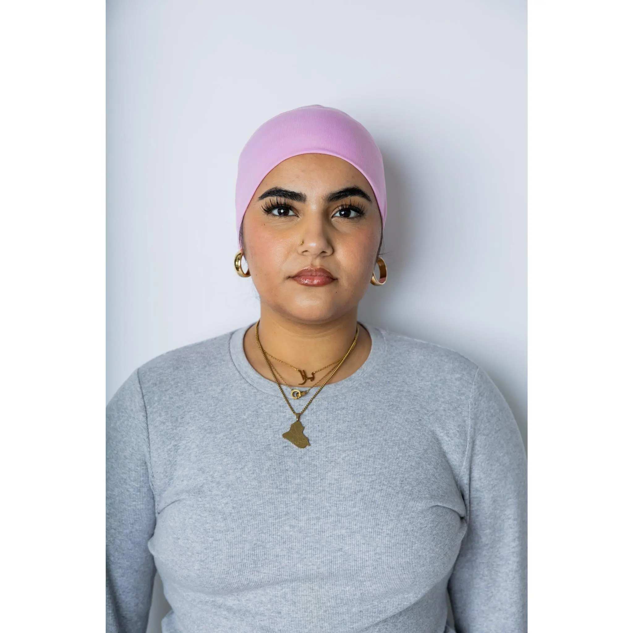 Under Scarf Tube Cap - Flamingo Pink