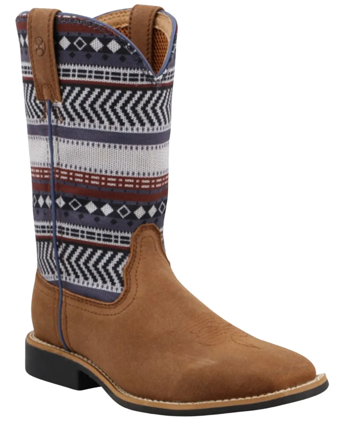 Hooey Boys' Twisted X ' Serape Stripe Western Boot Square Toe - Yhy0012