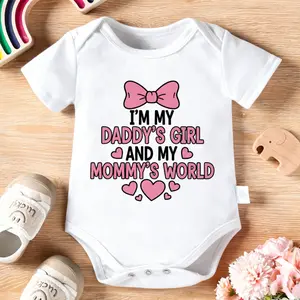 I'm Daddy's Girl Baby Bodysuit – Funny Infant 2026 Newborn Clothes, 100% Cotton Jumpsuit for Baby Boys & Girls. Casual Romper with Letter Pattern, Short Sleeve Onesie for Indoor & Outdoor Wear. Perfect Baby Gift
