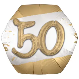 Golden Age 50th Birthday Foil Balloon