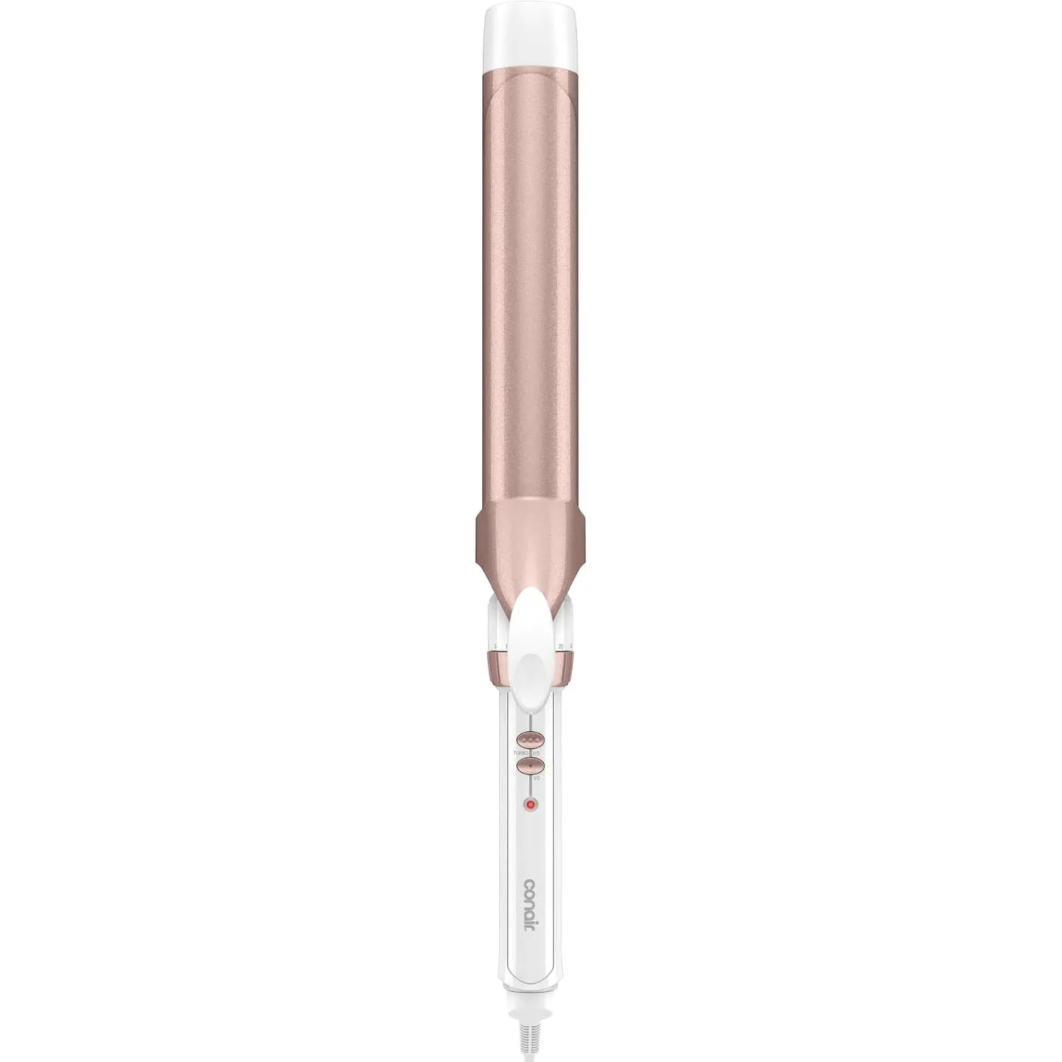 Conair Long Barrel Curling Iron, Double Ceramic, 1 1/2", White/Rose Gold | Extra-long hair curler and hair waver for every hair type with 30 heat settings, built-in heat protection & auto-off