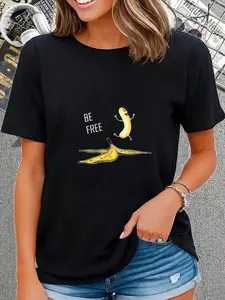 100% Cotton Be Free Banana Nudist Funny Nudist Funny Banana T-Shirt