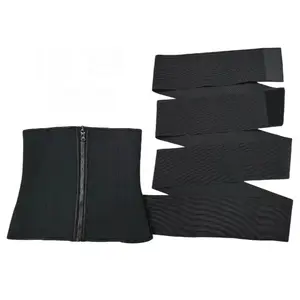 FitnFem 2-in-1 Adjustable Double-Layer Waist Trainer Belt High Compression Body Shaper for Women Black High-Waist Shapewear Girdle FitnFem Fitness - Abdominal Belt