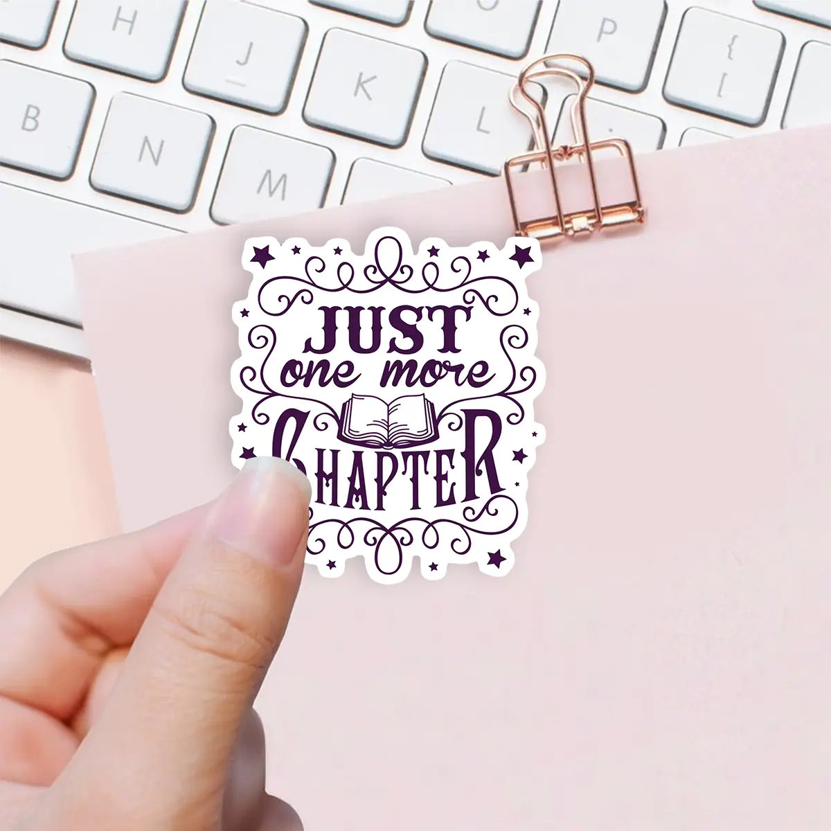 Just One more Chapter Sticker, Bookish Stickers, Reading Sticker, Book Stickers for Kindle, Smut Reader, Book lover Sticker, Spooky Sticker, Reader Gifts