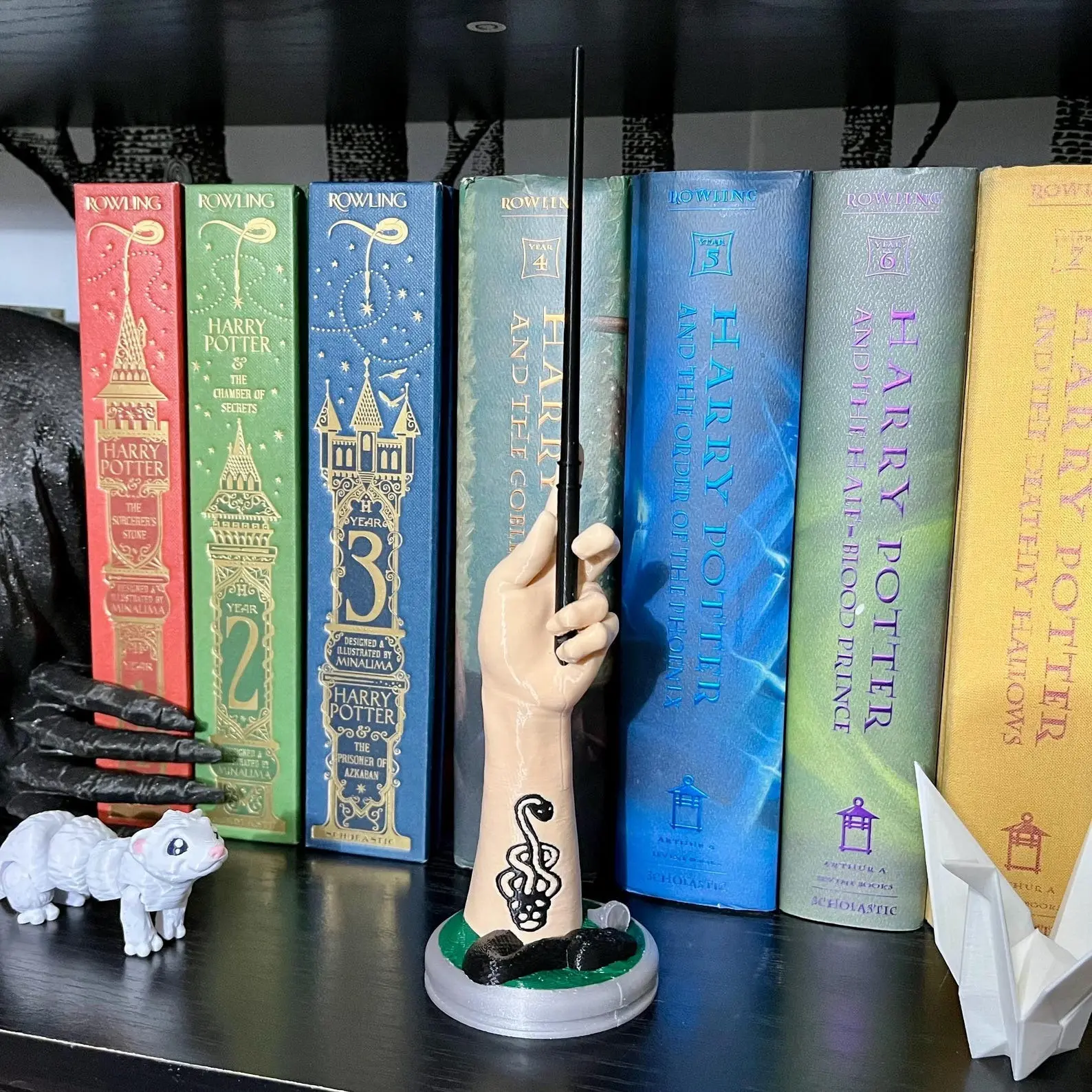 The Serpent Bookshelf Decor - Dramione Inspired 3D Printed Bookish Decor - FULL COLOR