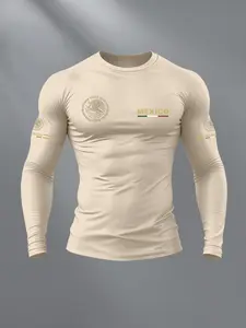 Men's Mexico National Emblem Graphic Compression Long Sleeve T-Shirt, Patriotic Mexican Flag Print Workout Gym Top, Slim Fit Athletic Training Shirt #MexicanFashion #PatrioticWear #MensGymWear #CompressionShirt #TikTokMadeMeBuyIt