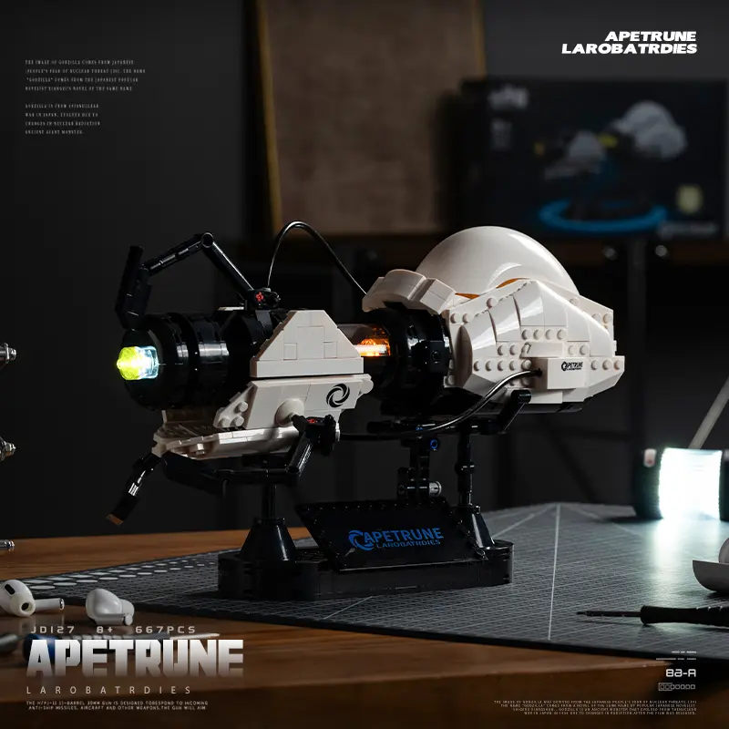 Across Dimensions Teleportation Gun Building Blocks | Highly Detailed Premium Reissue | Gift for Gamers & Collectors!1:1 Restoration Edition Sci-Fi Building Block Toy Exclusive for Fans Model Kit