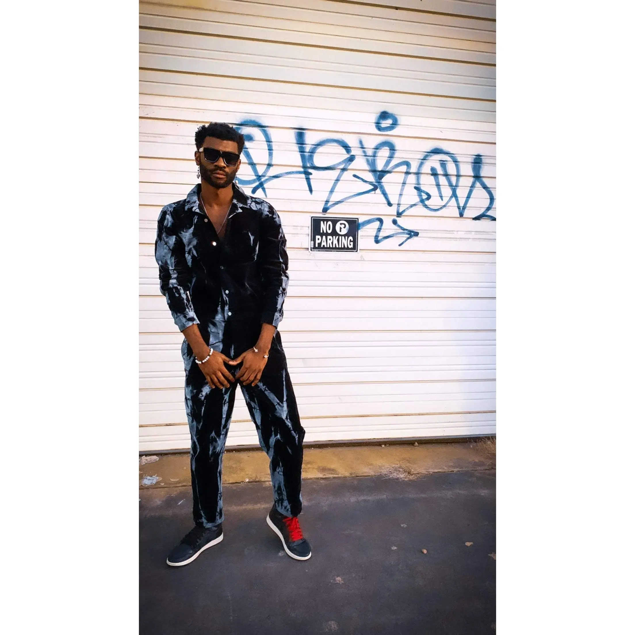 Vintage Splashed Velvet Jumpsuit