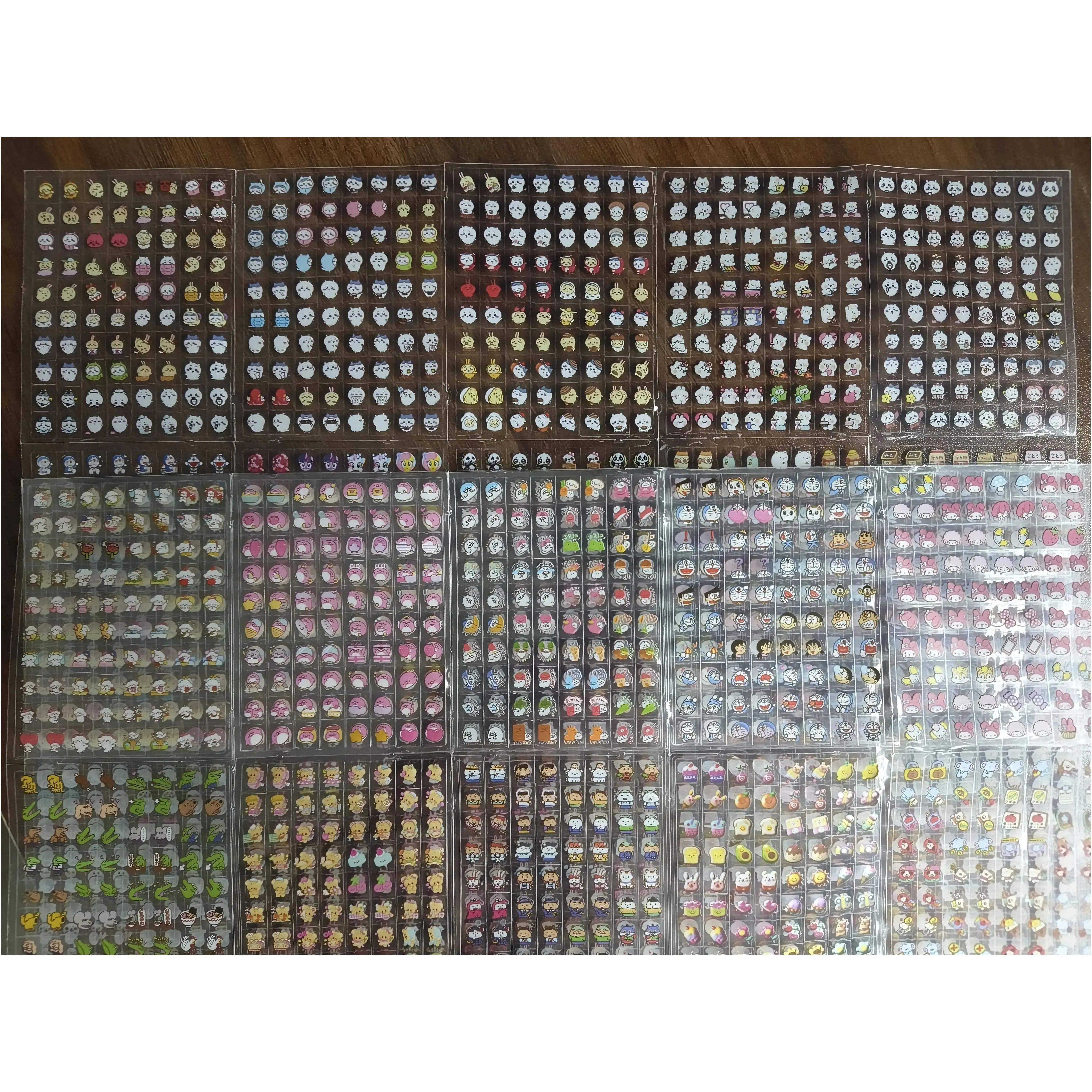 Chiikawa Scrapbooking Embellishment Set - Mini Deco Book with 800/4800 Cute Rakko Chiikawa Laser Glitter Sticker Sheets for Diary Scrapbooking, Starry Holo Design