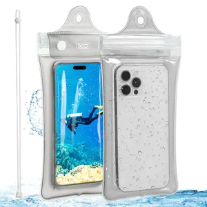 XO Waterproof Phone Pouch - IPX8 Certified & Floatable Design | Fits Most Smartphones | Beach Cruise Swim Essentials with Adjustable Lanyard