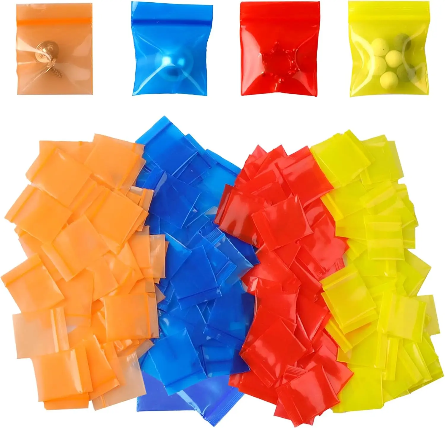 200 count Mini Ziplock Bags Small Ziplock Bags for Pills  Baggies  Plastic Seal  Earrings  Candy Bag Resealable Colorful Clear  Zipper Bag for  Snack Pills